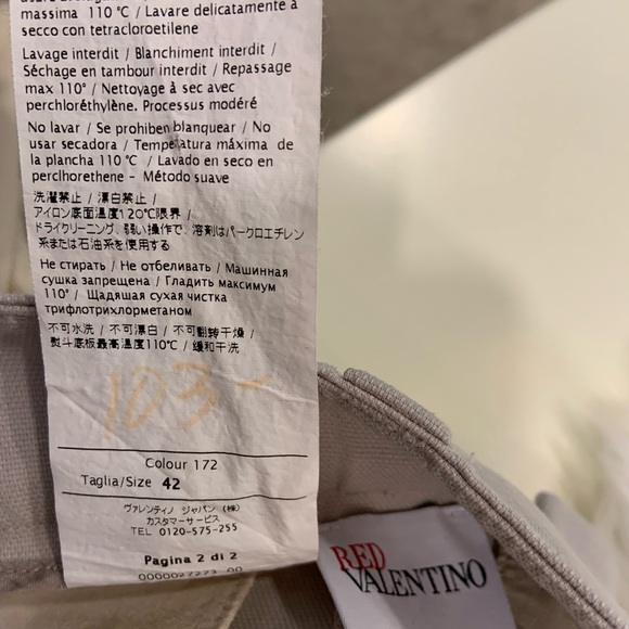 Red Valentino Straight Leg Pants / Size: IT42,US8 - Picture 5 of 5